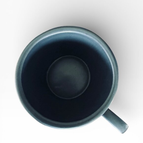 Anthropologie Monogram K Matte Black White Text Initial K Shaving Mug Classic - Picture 11 of 16